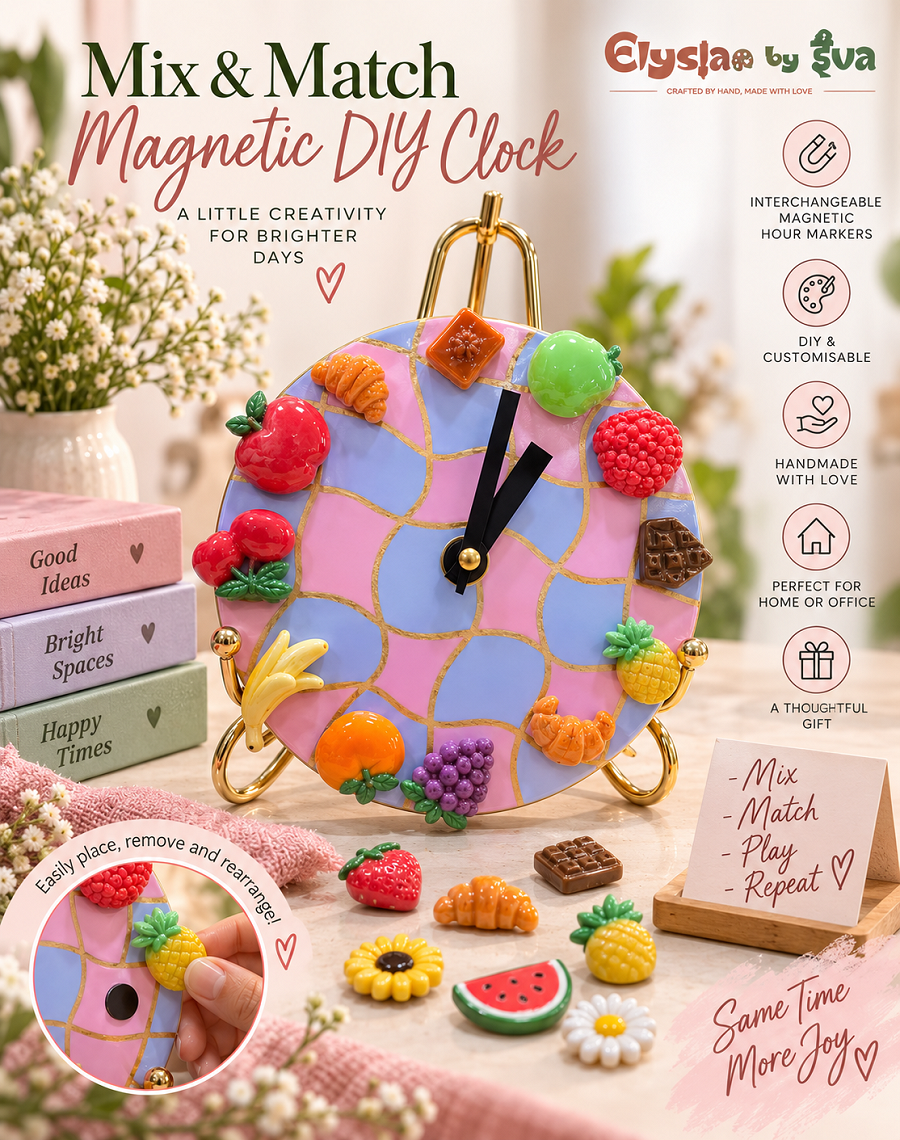 Mix & Match Magnetic DIY Clock